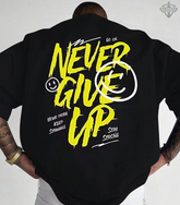 Never Give Up Oversized Tee