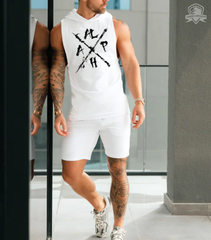 Alpha sleeveless hoodie
