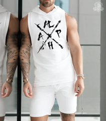 Alpha sleeveless hoodie
