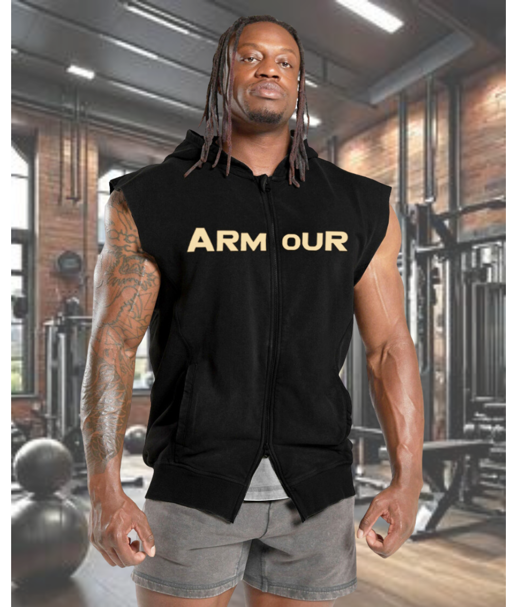 Alpha Armour Heavy Zipper Sleeveless Tee